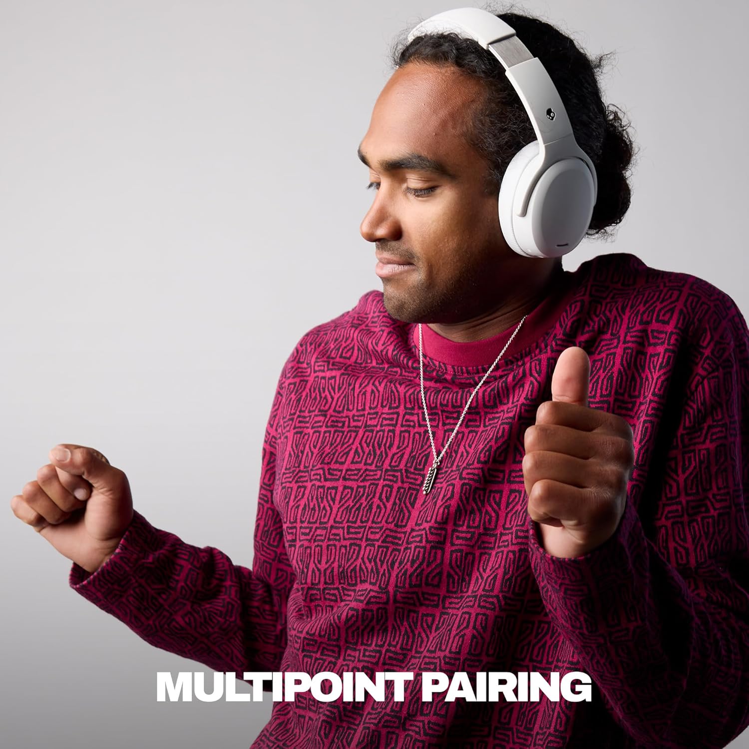 Skullcandy Crusher ANC 2 Over-Ear Wireless Headphones 100 dB| Active Noise Cancellation, Sensory Bass, Dual Pairing, 50H Battery, Rapid Charge, Alexa Built-in | Bone, Off White