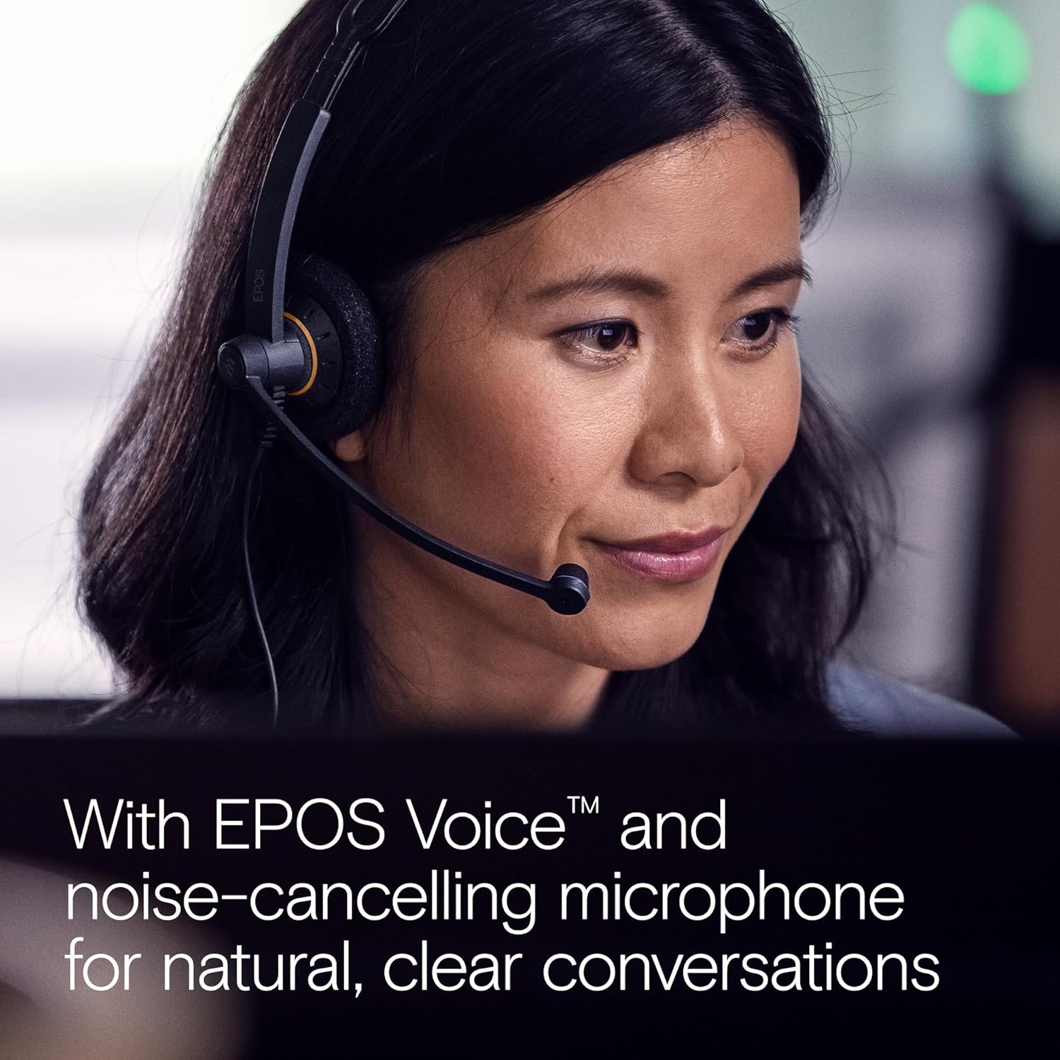 EPOS Sennheiser Culture Series Wideband Over Ear Wired Headphones SC60-USB-ML, Black