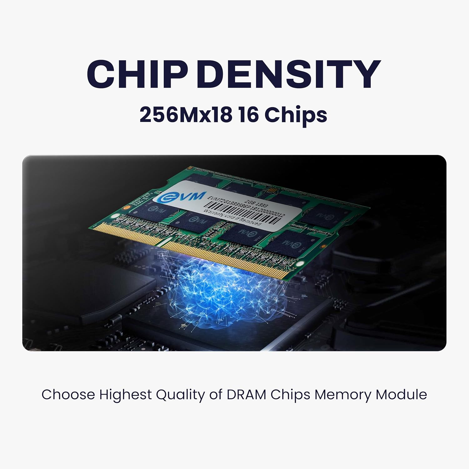 EVM 2GB DDR3 Laptop RAM 1333MHz So-DIMM Memory