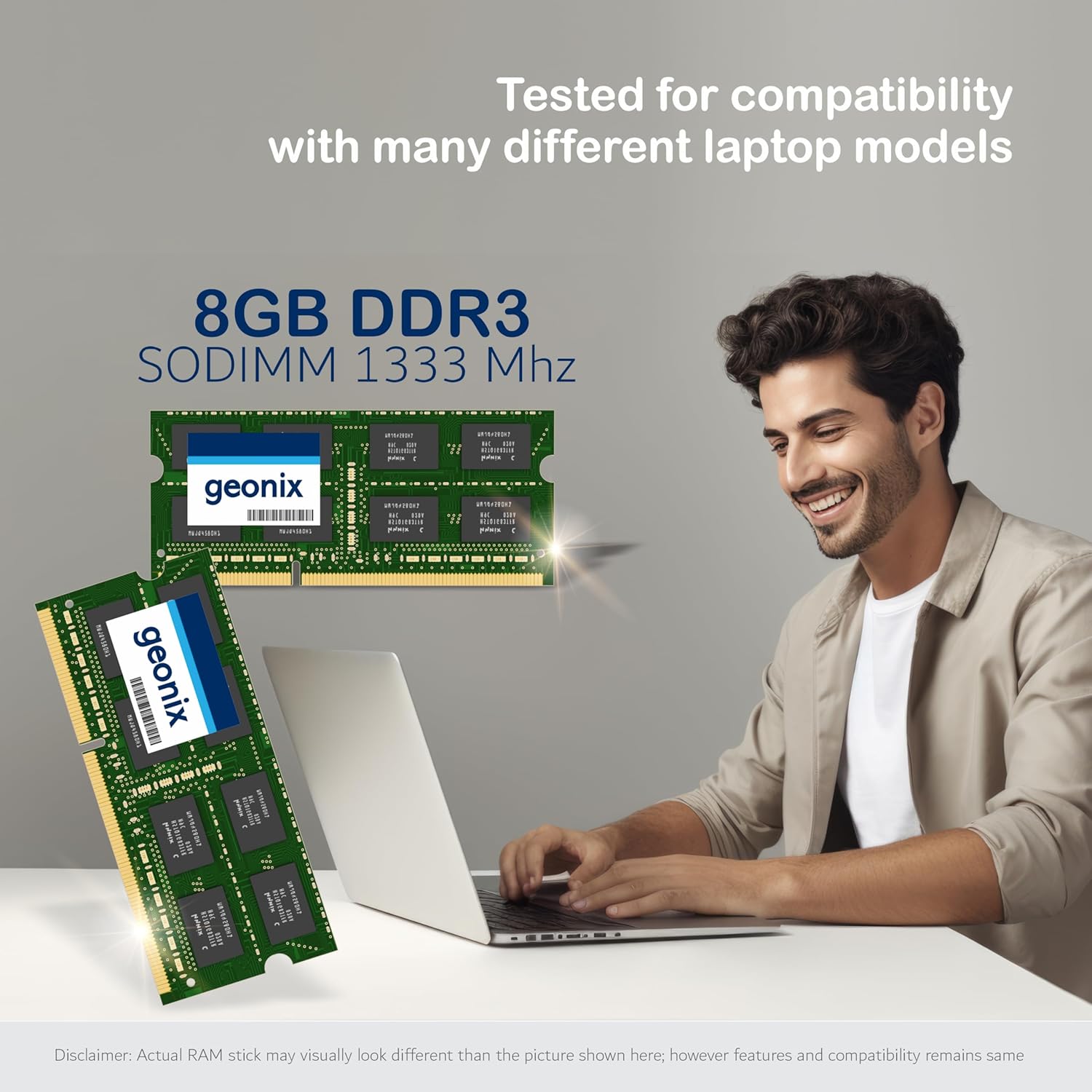 Geonix 8GB DDR3 Laptop RAM 1333 Mhz, 5 Years Warranty