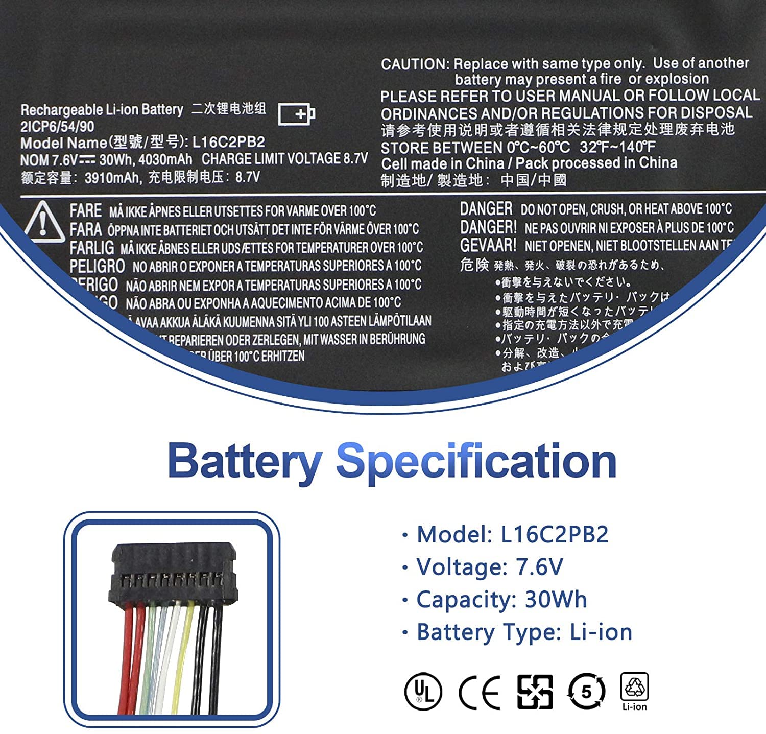 Laptop Battery for Lenovo IdeaPad 320 15“ Series : IdeaPad 320-15ABR/ 320-15AST/ 320-15IAP/ 320-15IKB/ 320-15ISK Battery