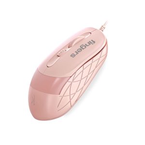 FINGERS SuperHit Wired Mouse with Advanced Optical Technology (Blush Pink)