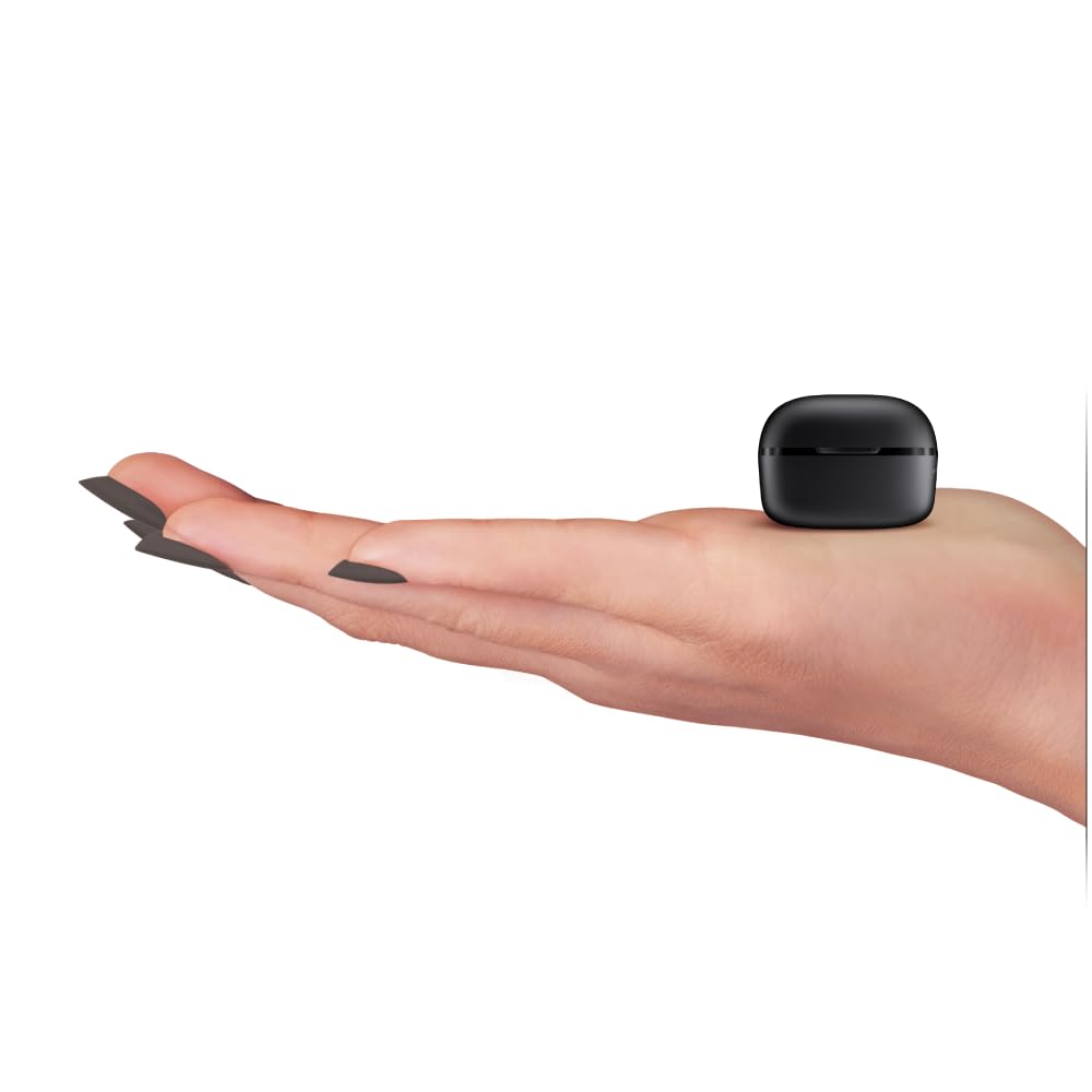 FINGERS SizeZero Pods2 World's Tiniest TWS Earbuds (Matte Black)