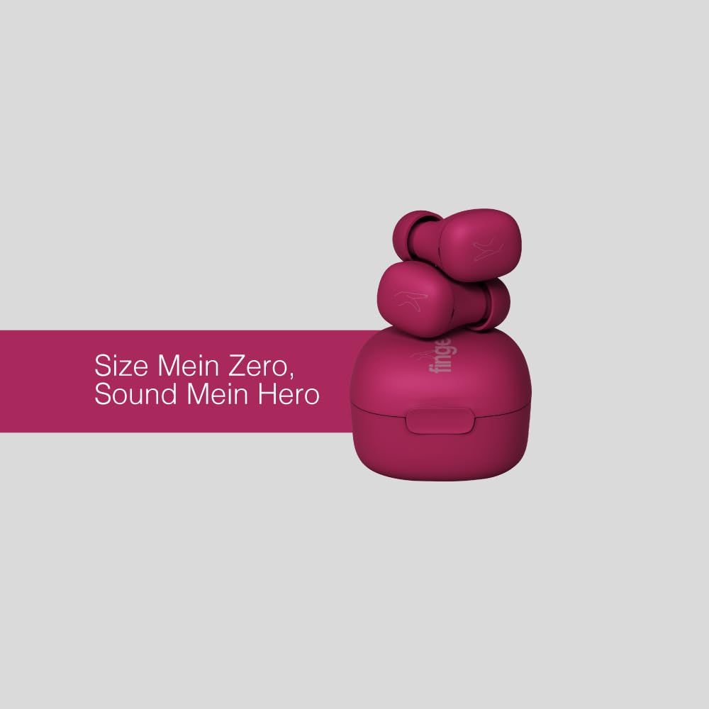FINGERS SizeZero Pods2 World's Tiniest TWS Earbuds (Plum)