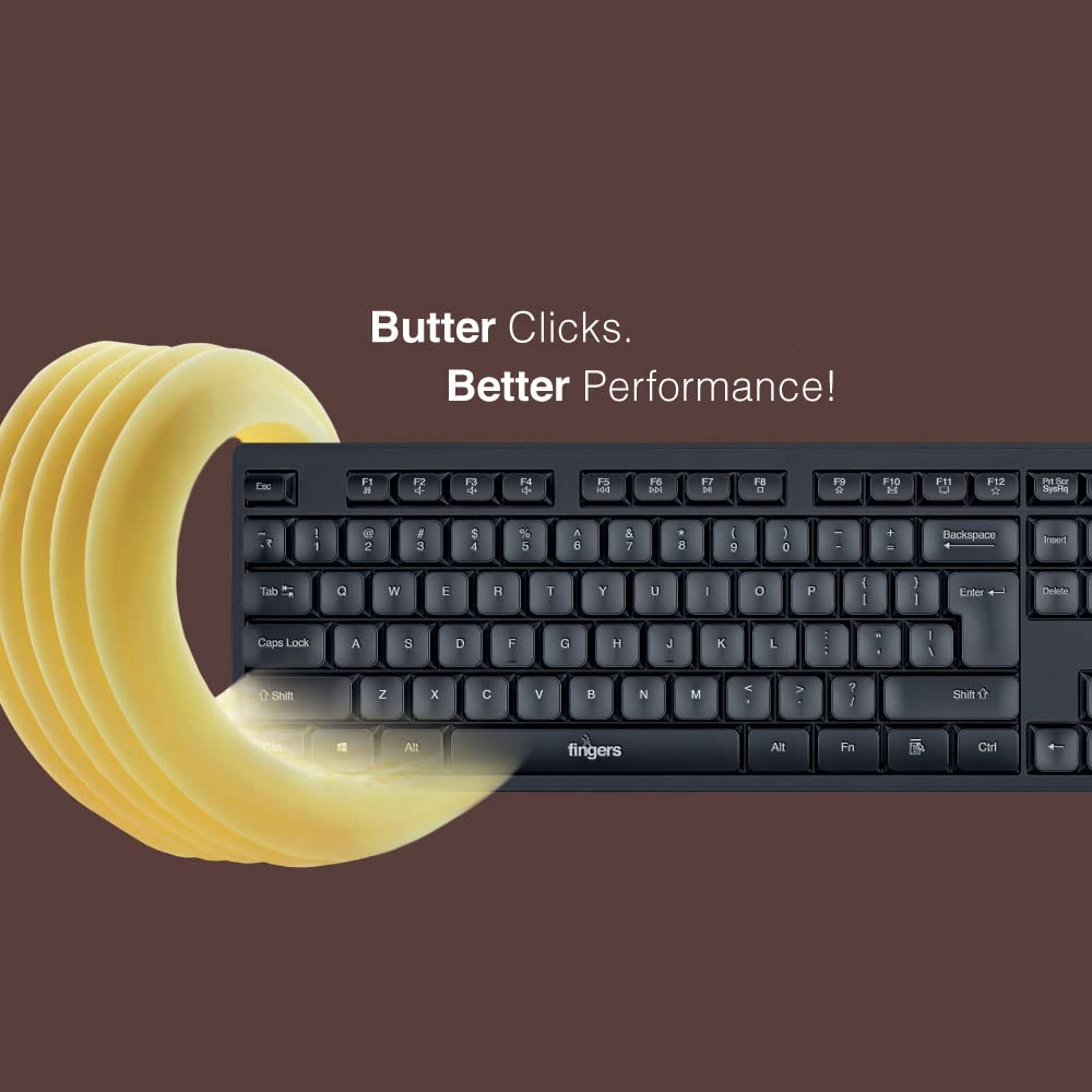 FINGERS ButterClicks Wired Multimedia Keyboard