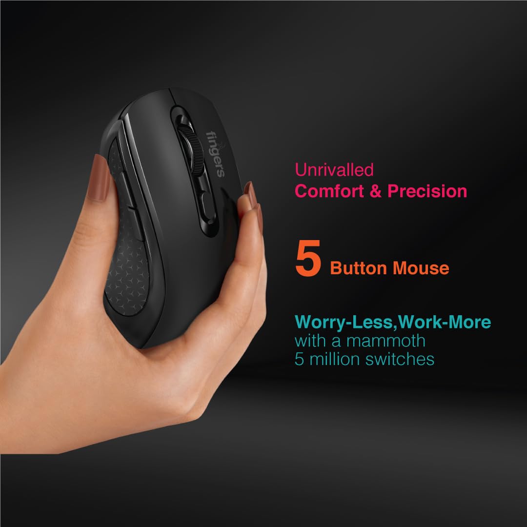 FINGERS SwiftCharge Wireless Rechargeable PC Mouse