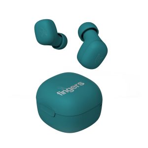 FINGERS SizeZero Pods2 World's Tiniest TWS Earbuds (Teal)