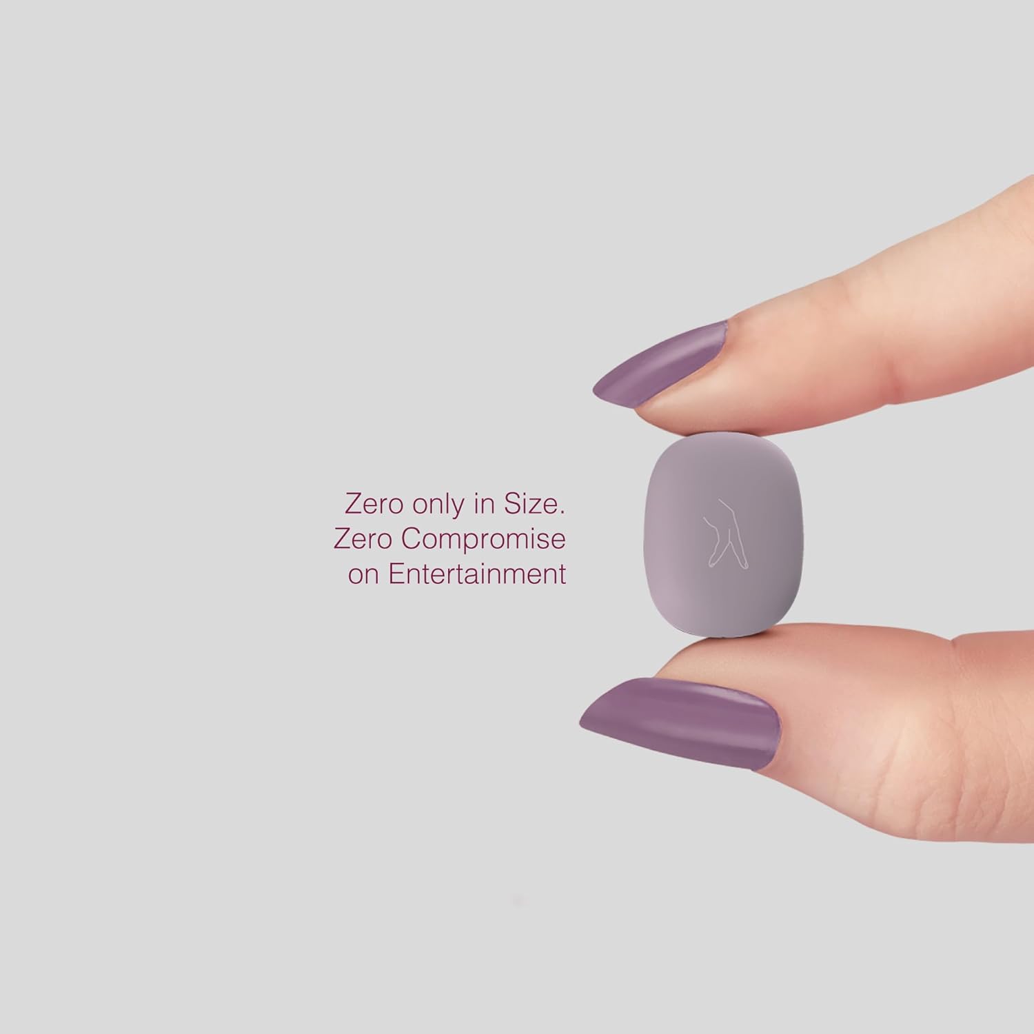 FINGERS SizeZero Pods2 World's Tiniest TWS Earbuds (Lilac)