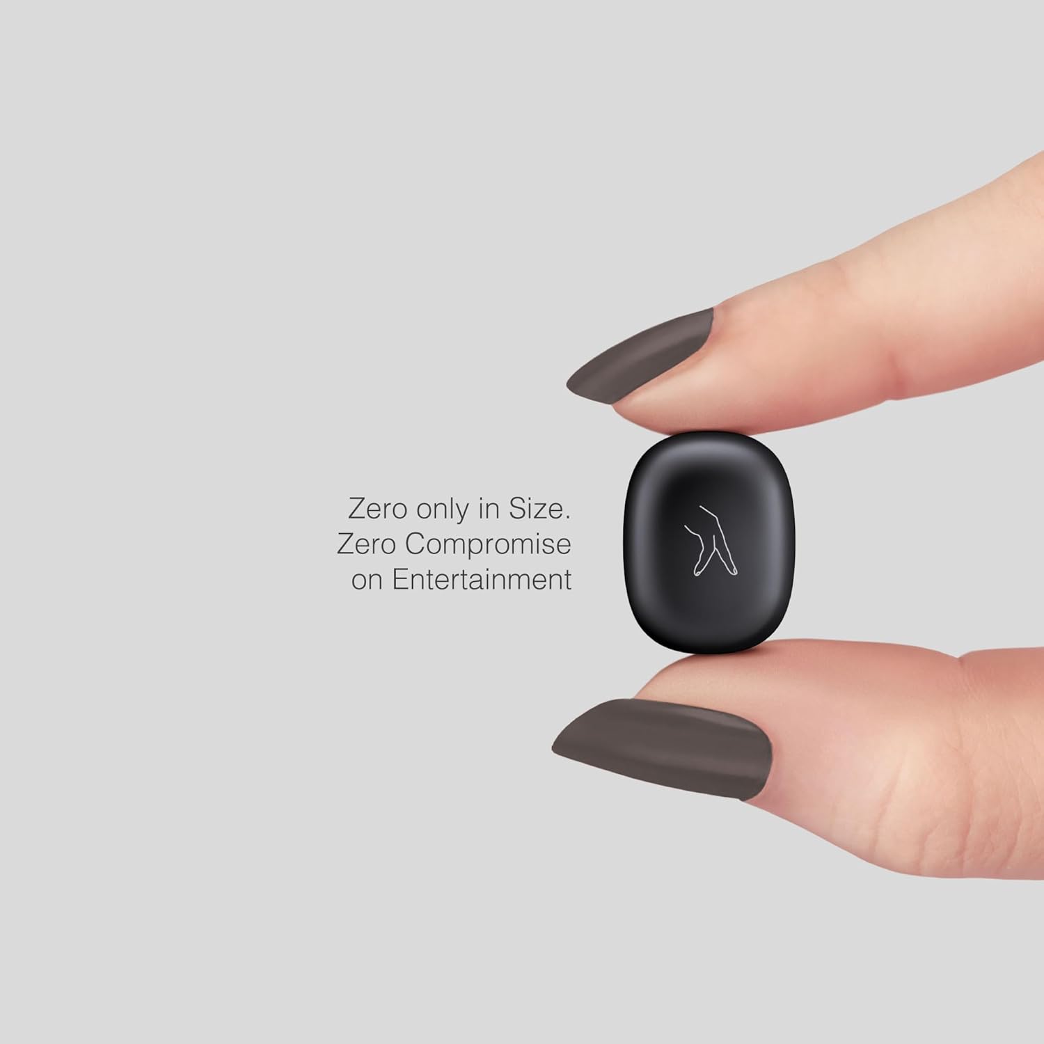 FINGERS SizeZero Pods2 World's Tiniest TWS Earbuds (Matte Black)