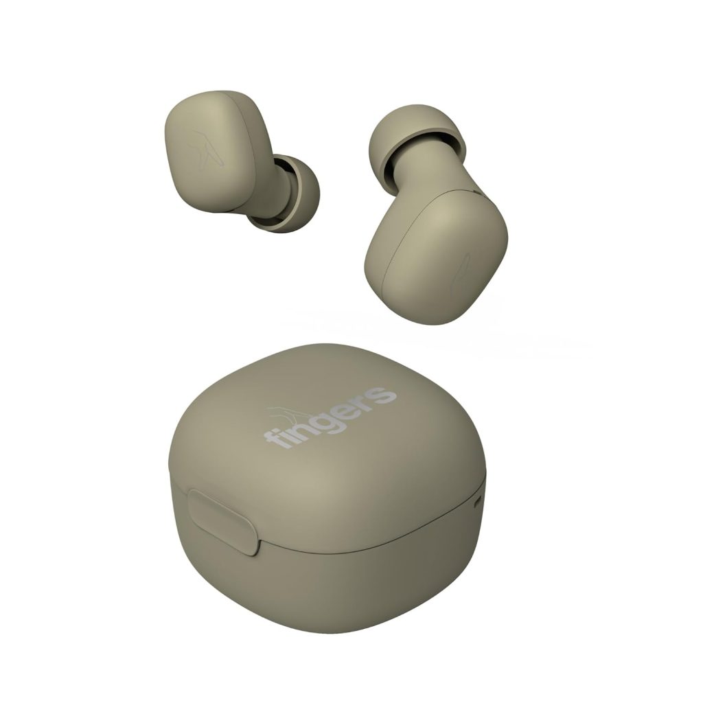 FINGERS SizeZero Pods2 World's Tiniest TWS Earbuds (Sage Green)