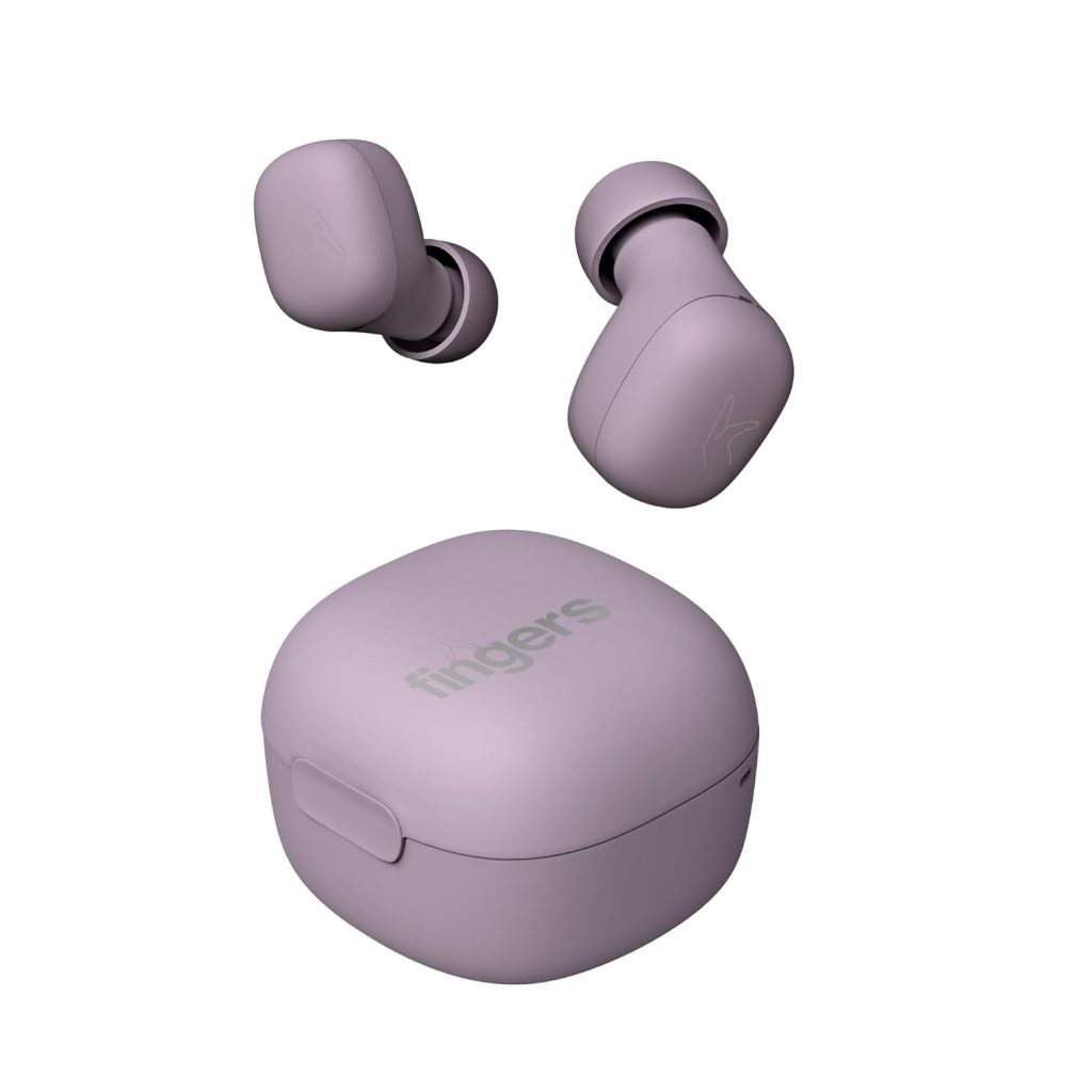 FINGERS SizeZero Pods2 World's Tiniest TWS Earbuds (Lilac)