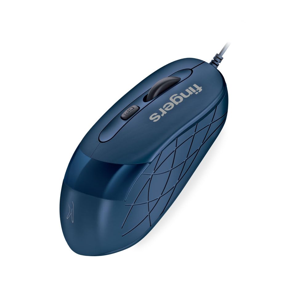 FINGERS SuperHit Wired Mouse with Advanced Optical Technology (Royal Blue)