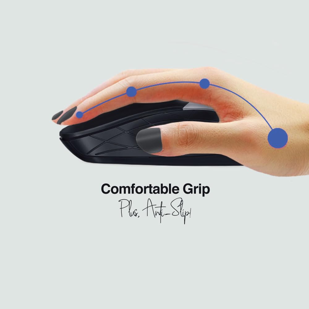 FINGERS SuperHit Wired Mouse with Advanced Optical Technology (Matte Black + Steel Grey)