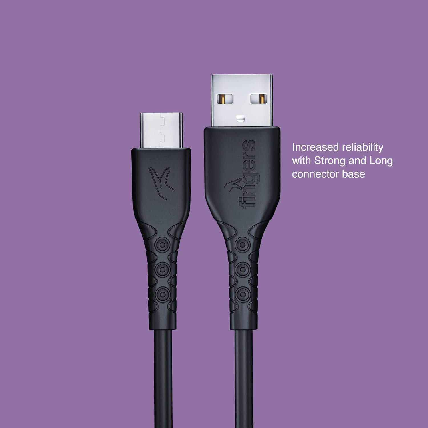FINGERS FMC-Micro-05, Sturdy Micro USB Cable (Black)