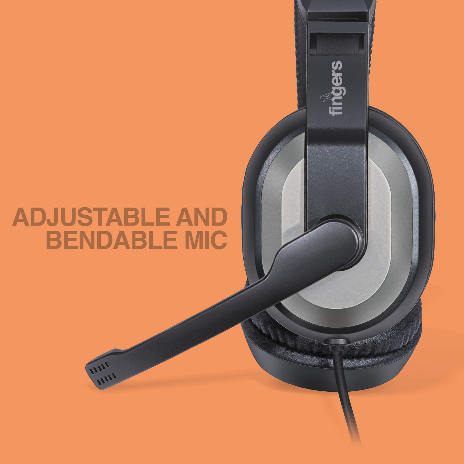 FINGERS F10 Wired Headphone On-Ear with Built-in Adjustable Mic