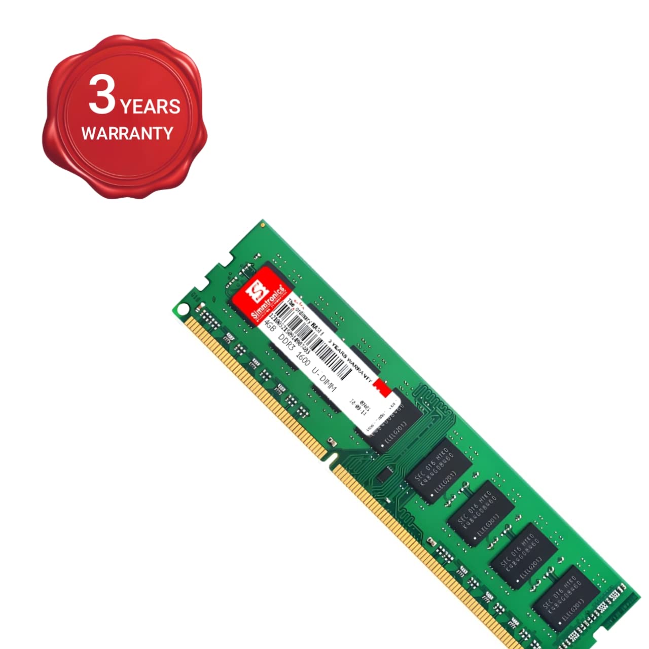 Simmtronics 4GB DDR3 Desktop Ram 1600 Mhz
