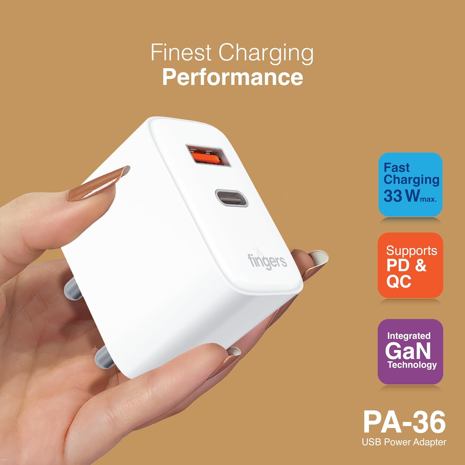 FINGERS PA-36 Mobile Adapter 33W Fast Charging