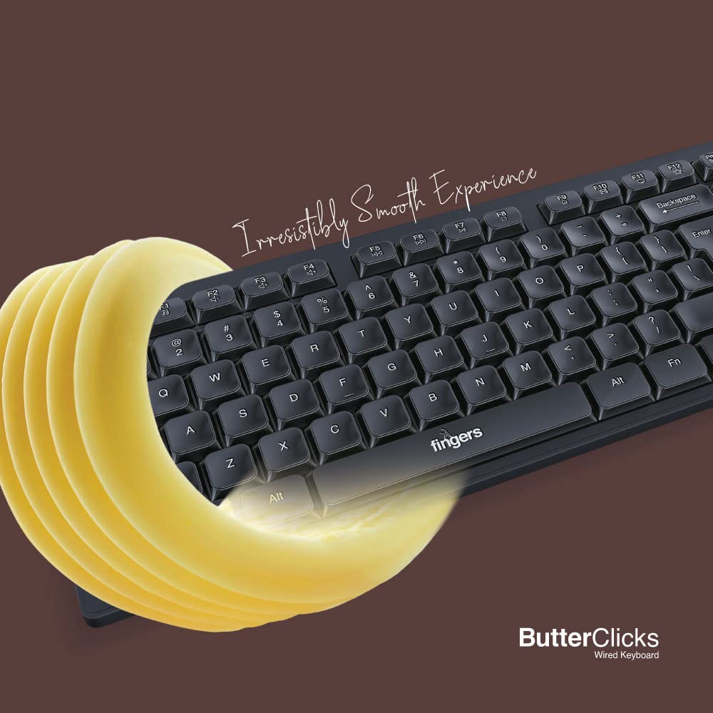FINGERS ButterClicks Wired Multimedia Keyboard