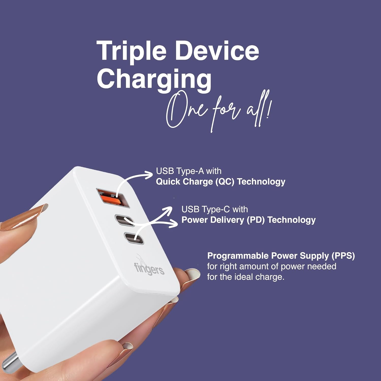 FINGERS PA-765 Mobile Adapter 65W Fast Charging