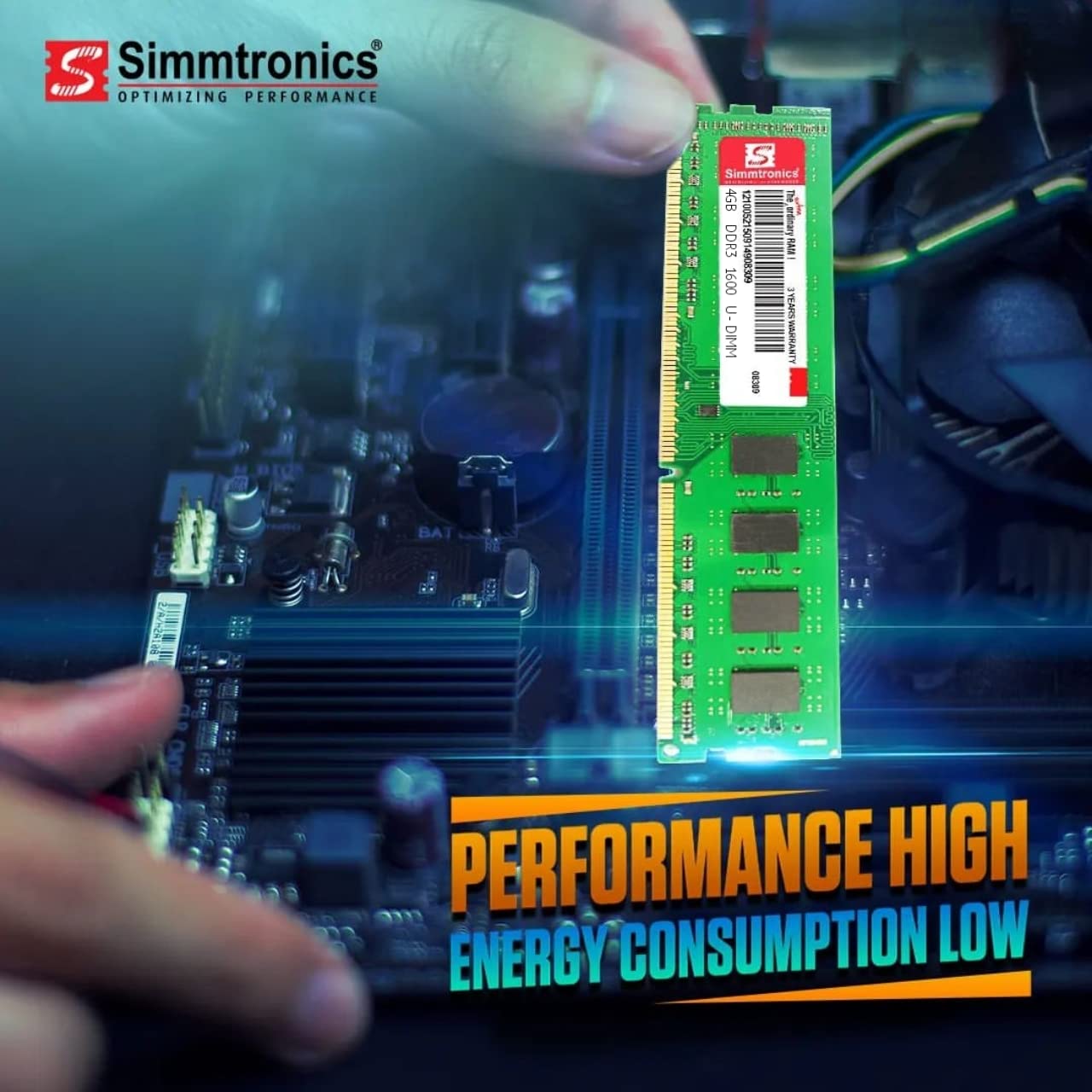 Simmtronics 4GB DDR3 Desktop Ram 1600 Mhz