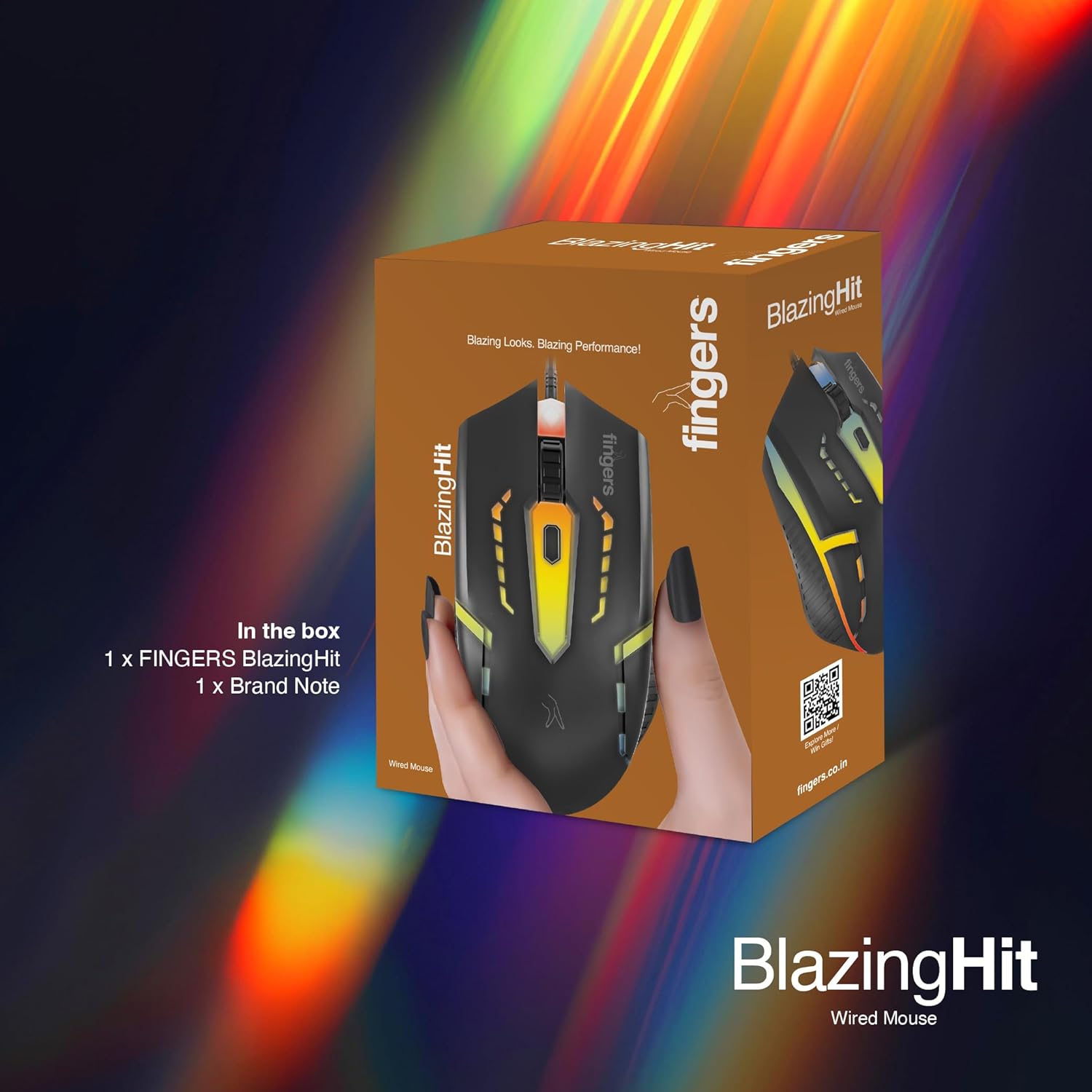 FINGERS BlazingHit Wired USB Mouse