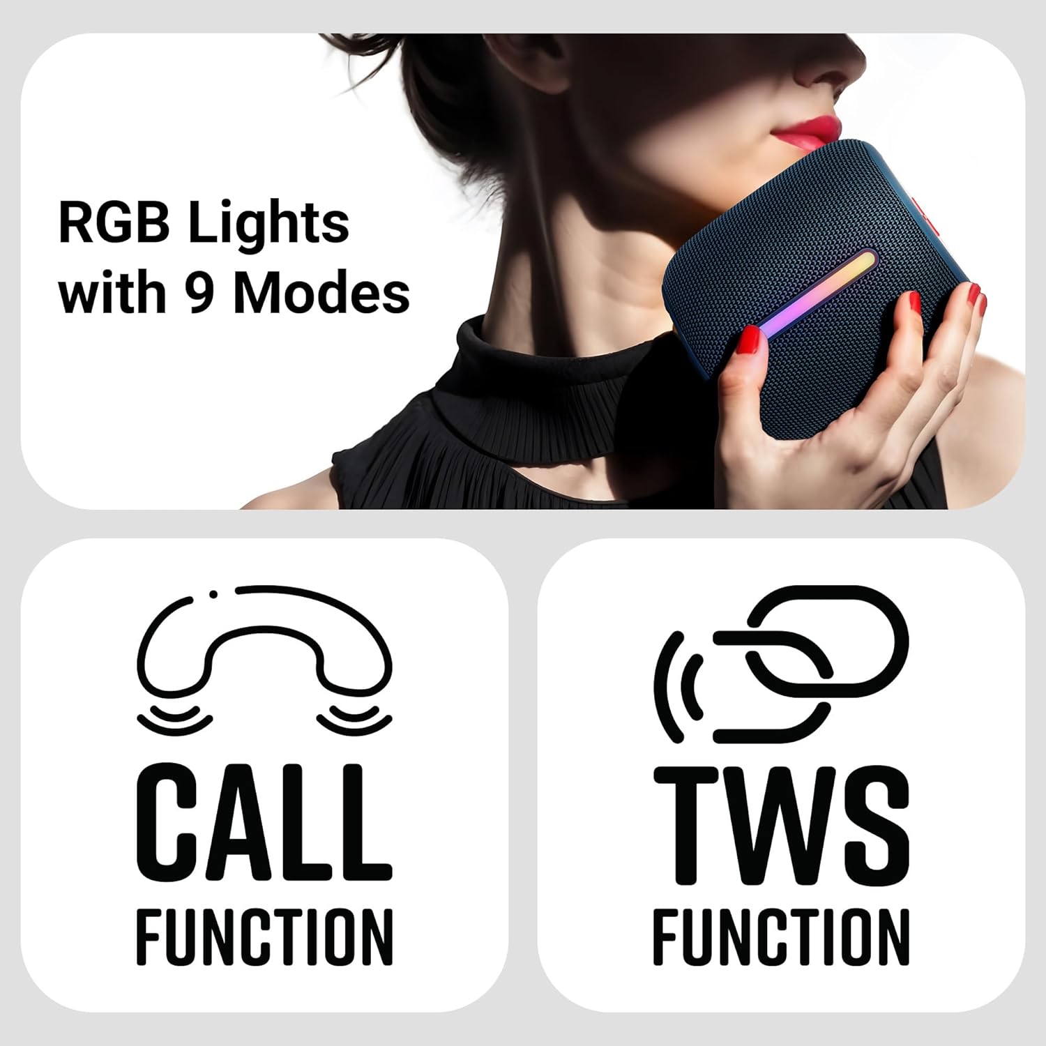 ZEBRONICS Sonic POD 22, Portable Bluetooth Speaker (Blue)