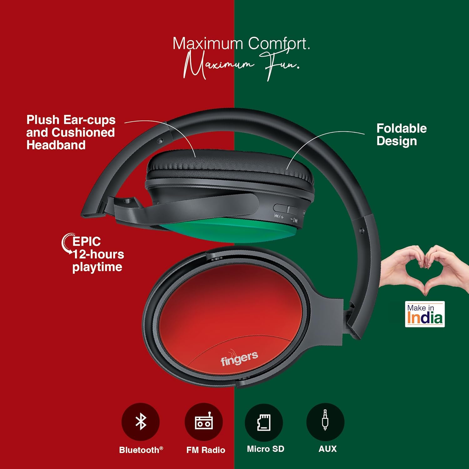 FINGERS Sugar-n-Spice B3 Wireless On-Ear Headset