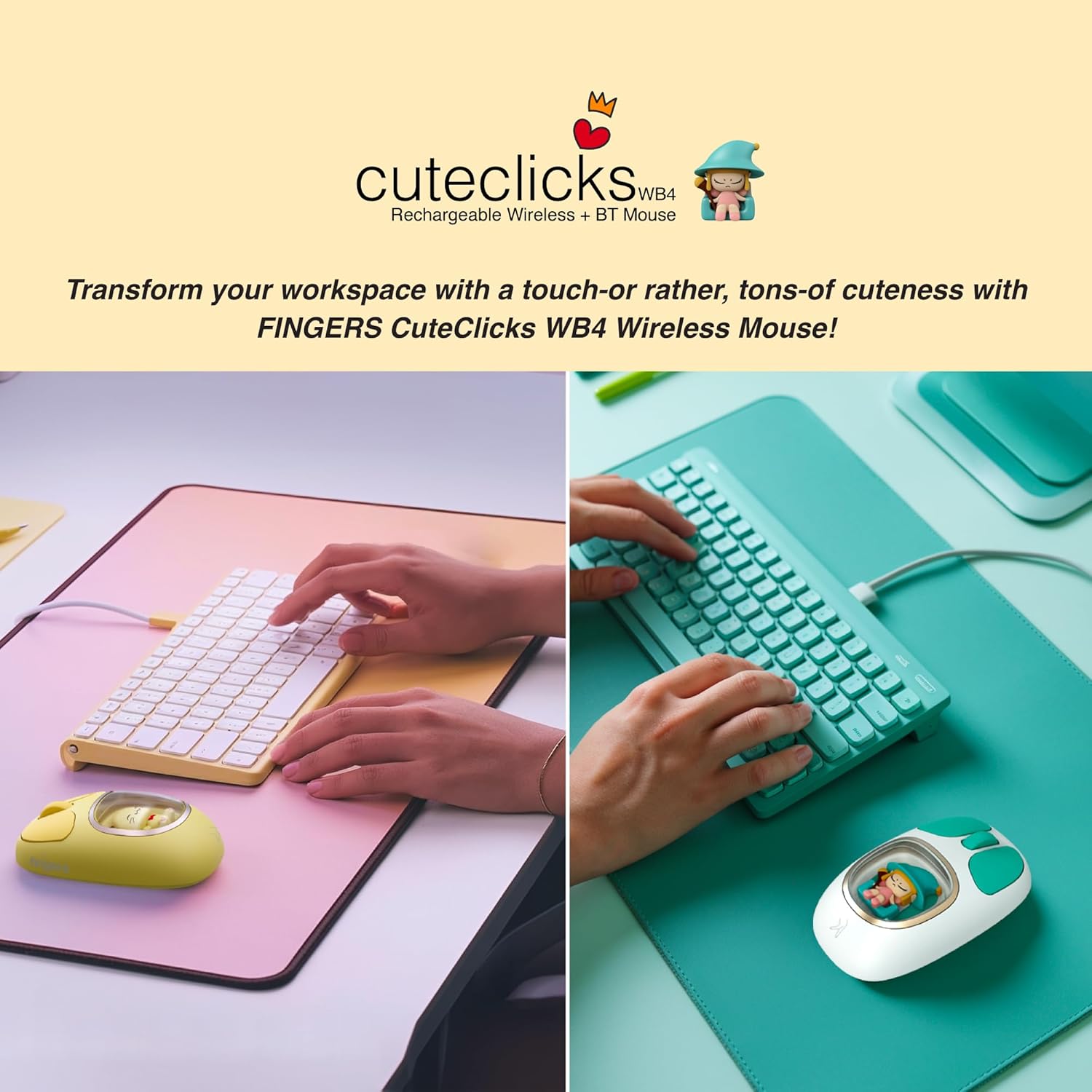 FINGERS CuteClicks WB4 Wireless Mouse