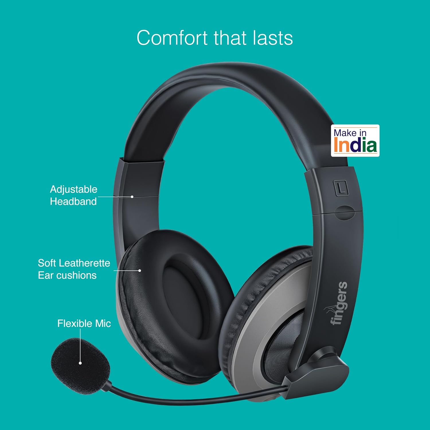 FINGERS USB-Meet H2 Wired Headphones with Mic