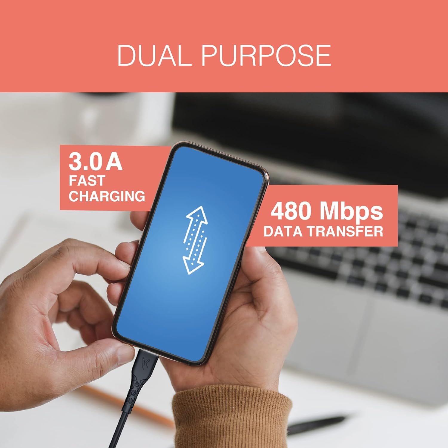 FINGERS FMC-TypeC-09, Sturdy Type-C USB Cable(Black)