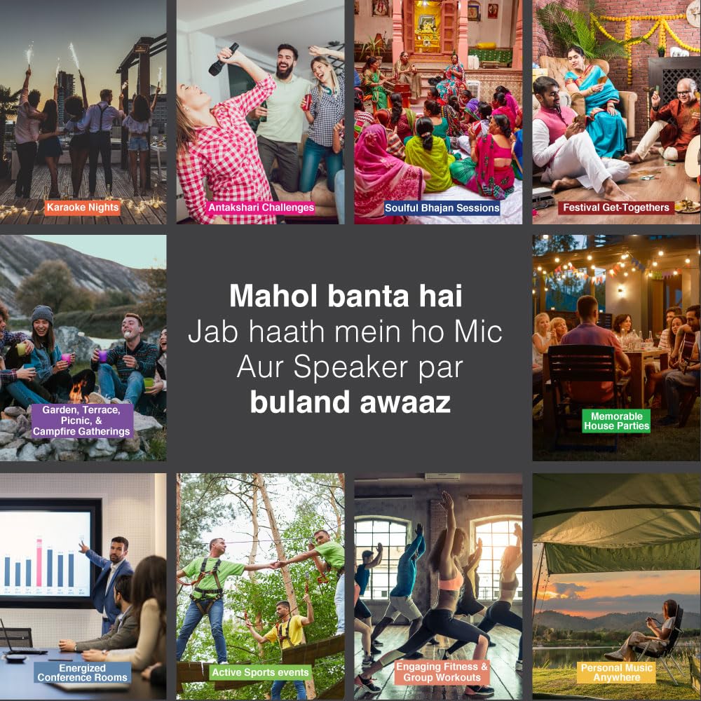 FINGERS 2Mic-Karaoke Portable Speaker with 2 Wireless Mics