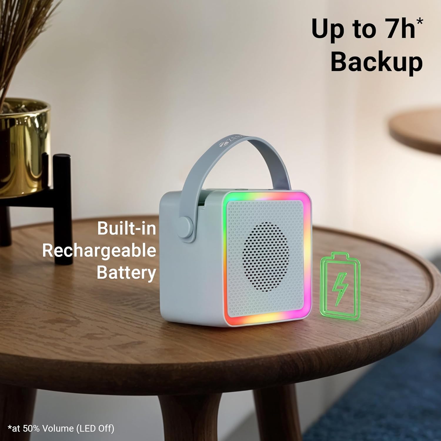 ZEBRONICS County 8, Portable Bluetooth Speaker (Sky Blue)