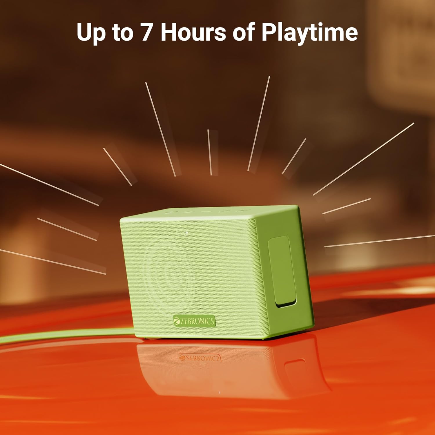 ZEBRONICS Sonic POD S, Portable Bluetooth Speaker (Green)