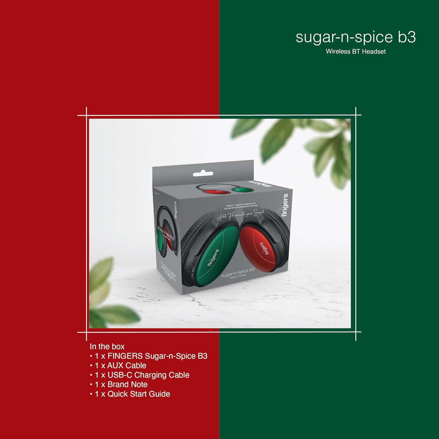 FINGERS Sugar-n-Spice B3 Wireless On-Ear Headset