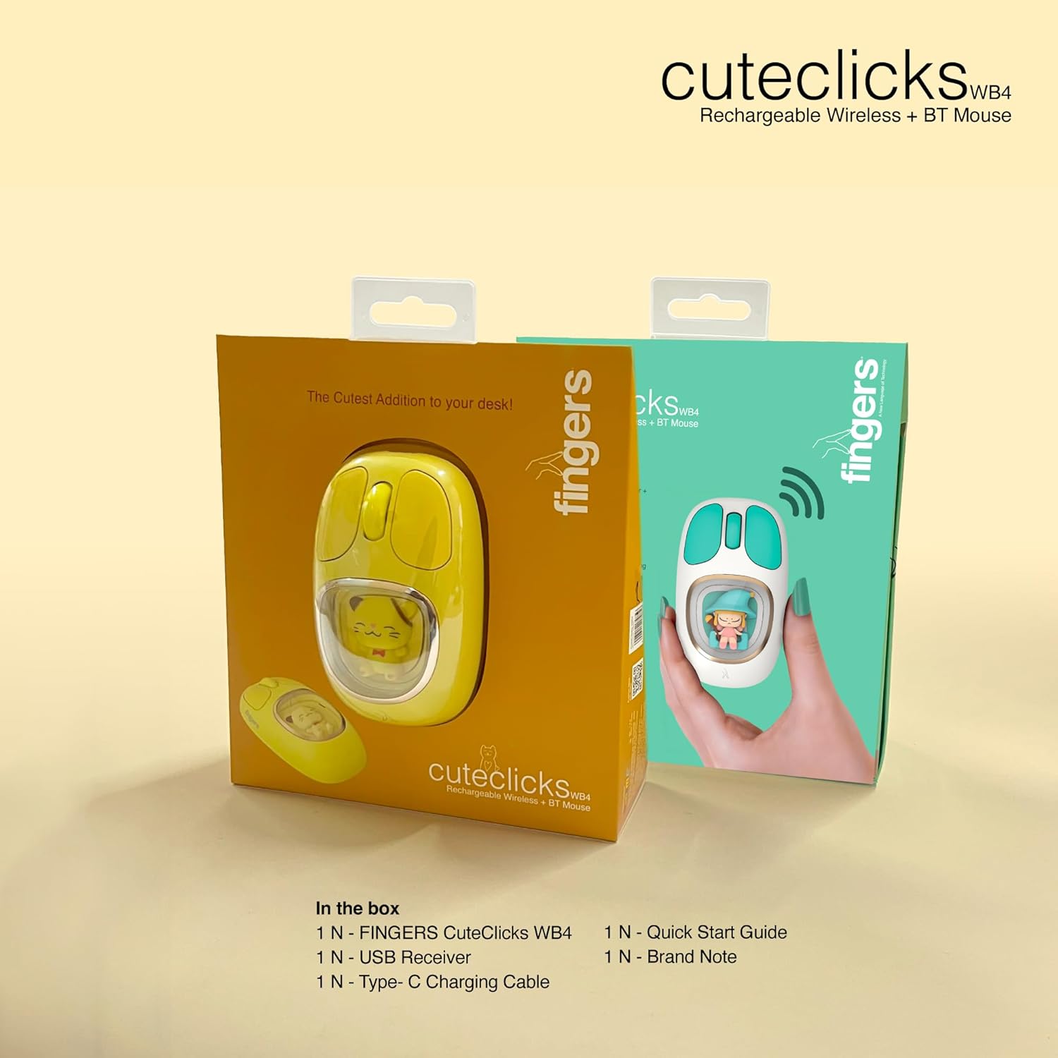 FINGERS CuteClicks WB4 Wireless Mouse