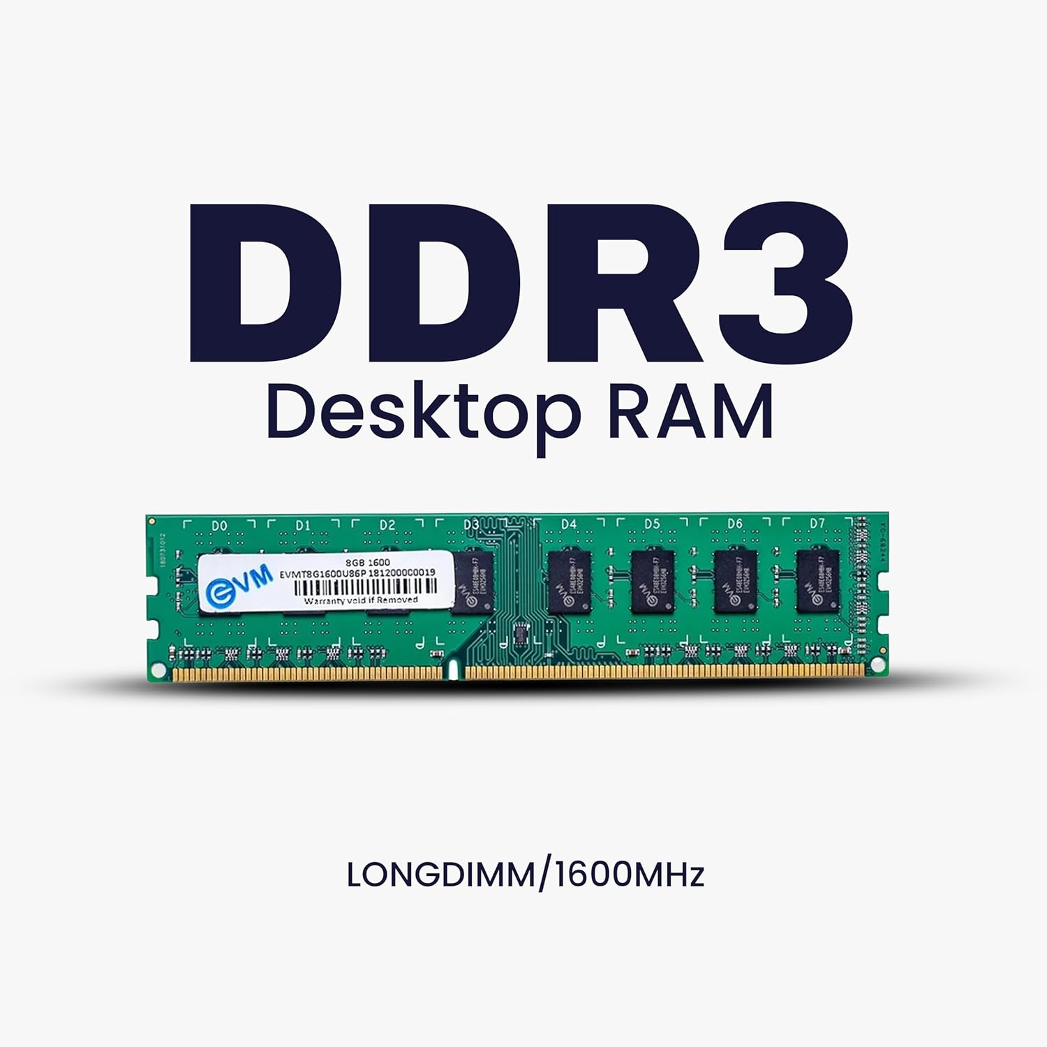 EVM 8GB DDR3 Desktop RAM 1600MHz