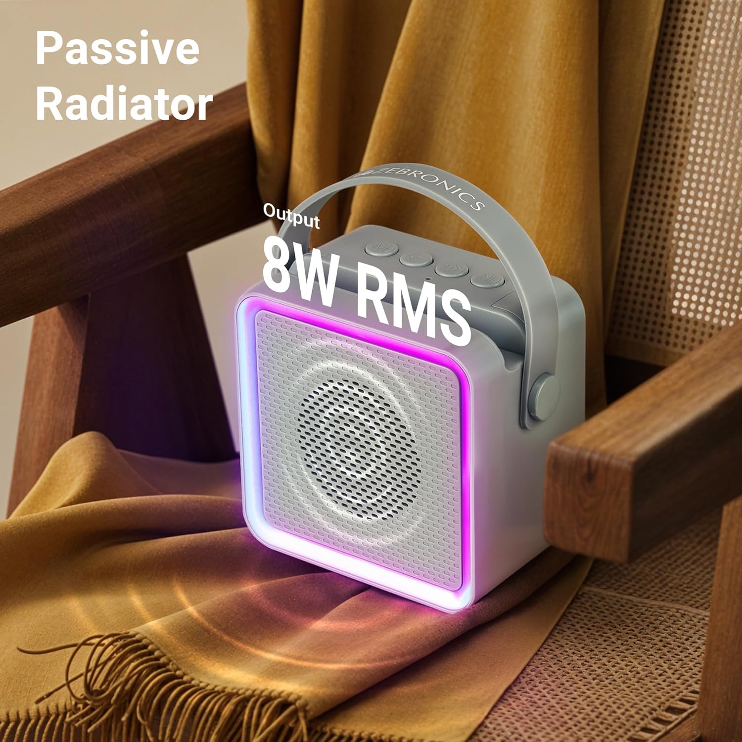 ZEBRONICS County 8, Portable Bluetooth Speaker (Sky Blue)