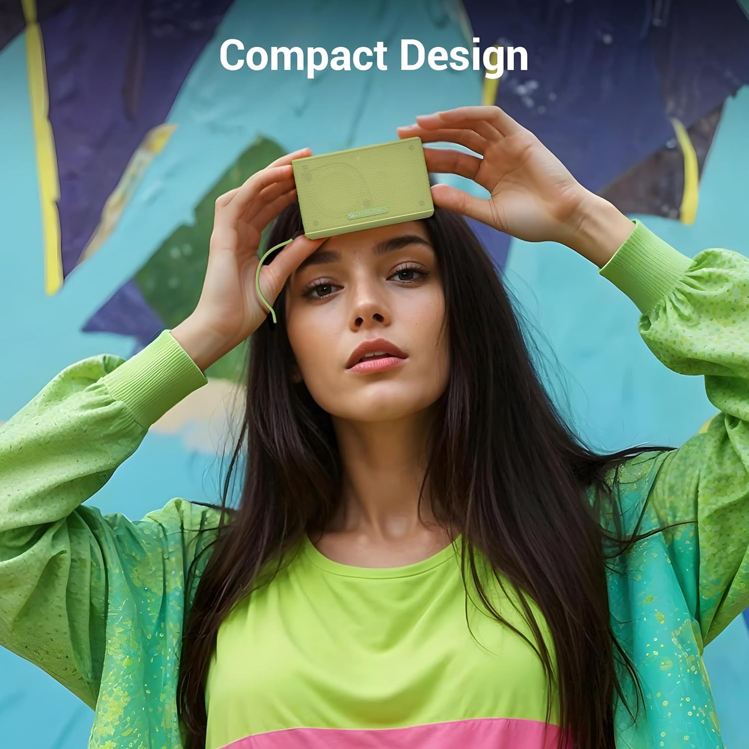 ZEBRONICS Sonic POD S, Portable Bluetooth Speaker (Green)