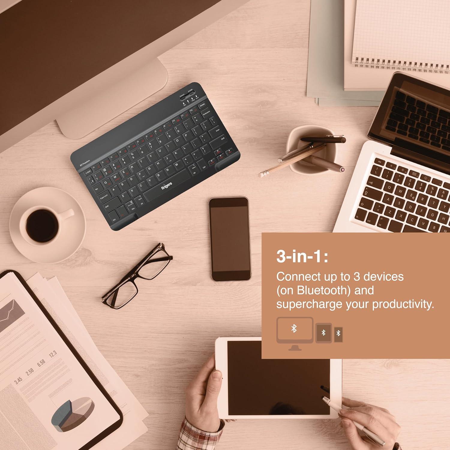 FINGERS BT-Freedom Bluetooth Mini Keyboard