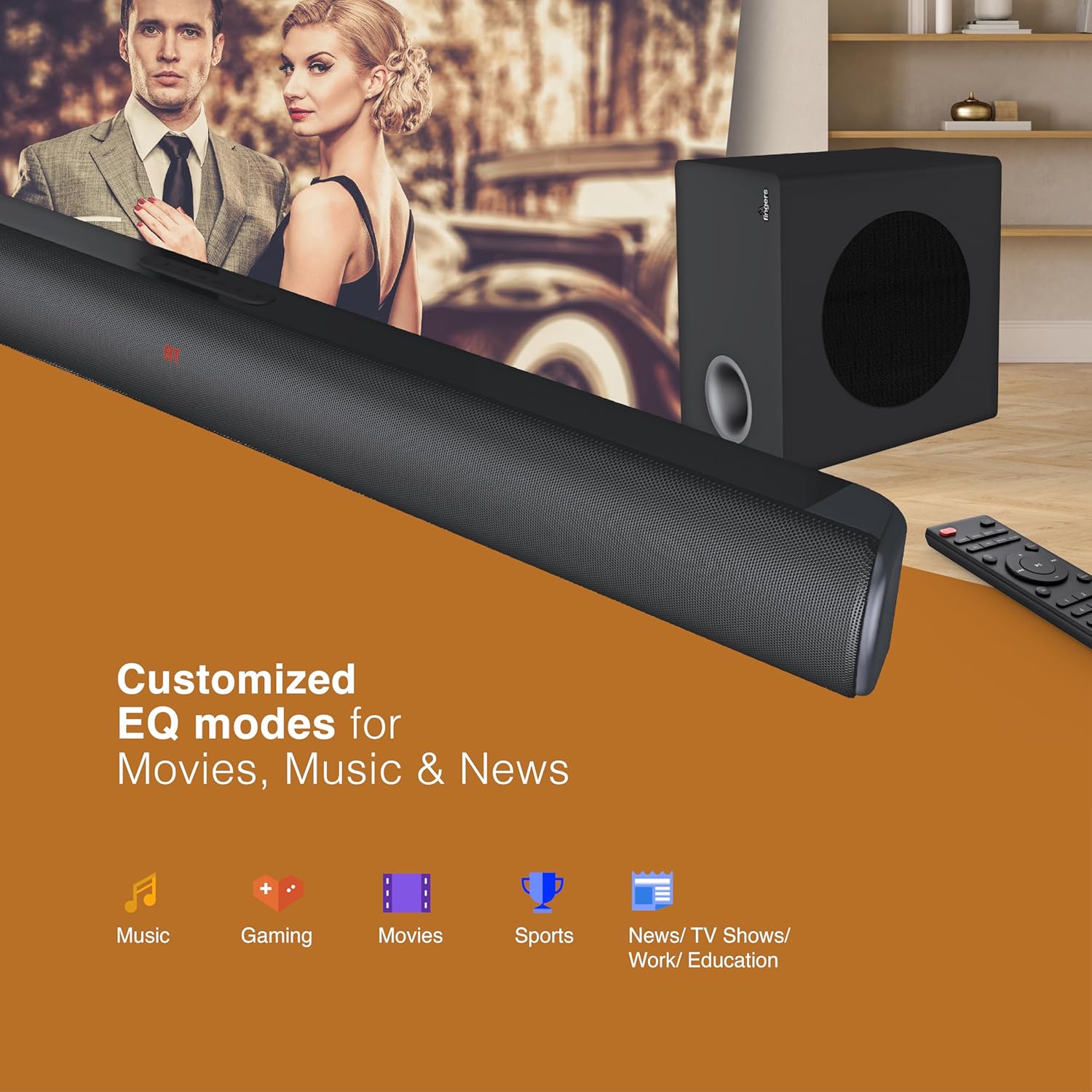 FINGERS Octane-200 Multimedia Sound Bar with Subwoofer