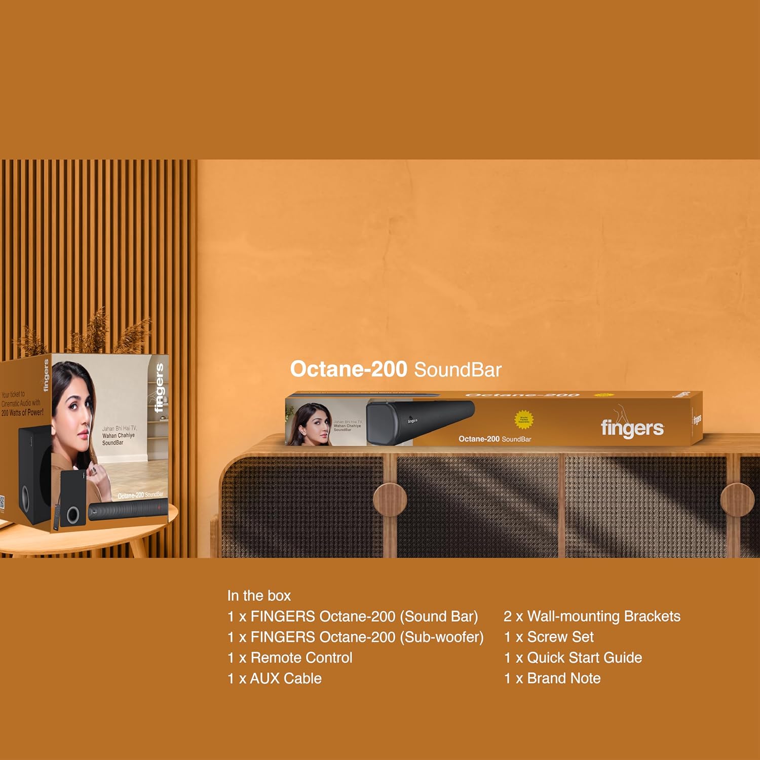 FINGERS Octane-200 Multimedia Sound Bar with Subwoofer