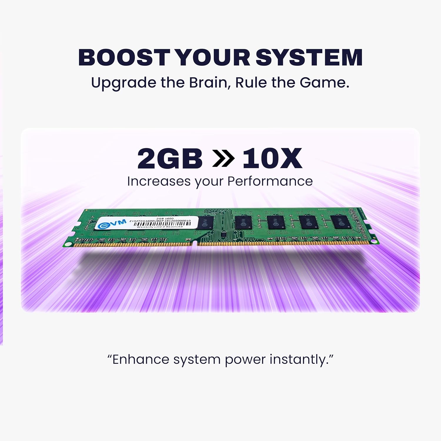 EVM 2GB DDR3 Desktop RAM 1600MHz