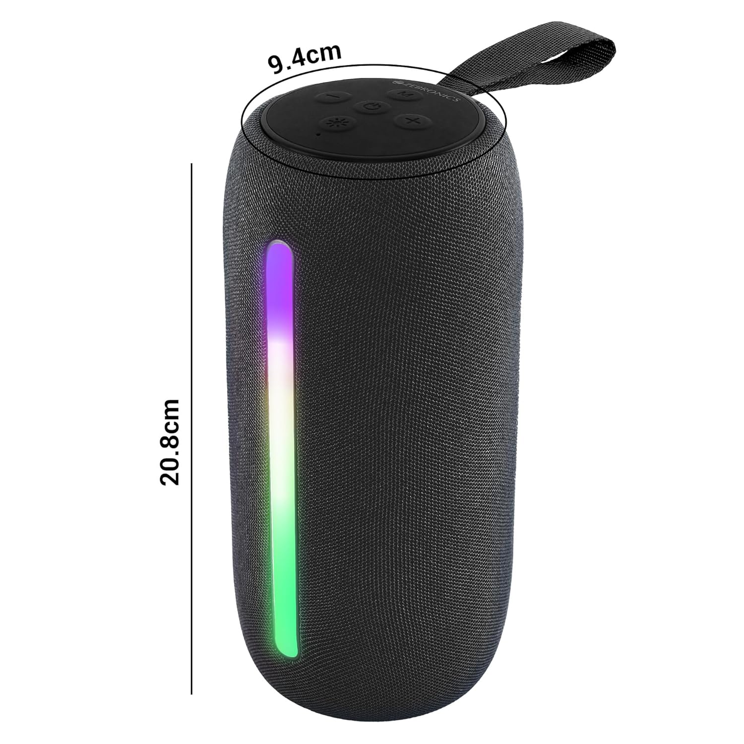 ZEBRONICS Sonic POD 20, Portable Bluetooth Speaker (Black) - Image 6