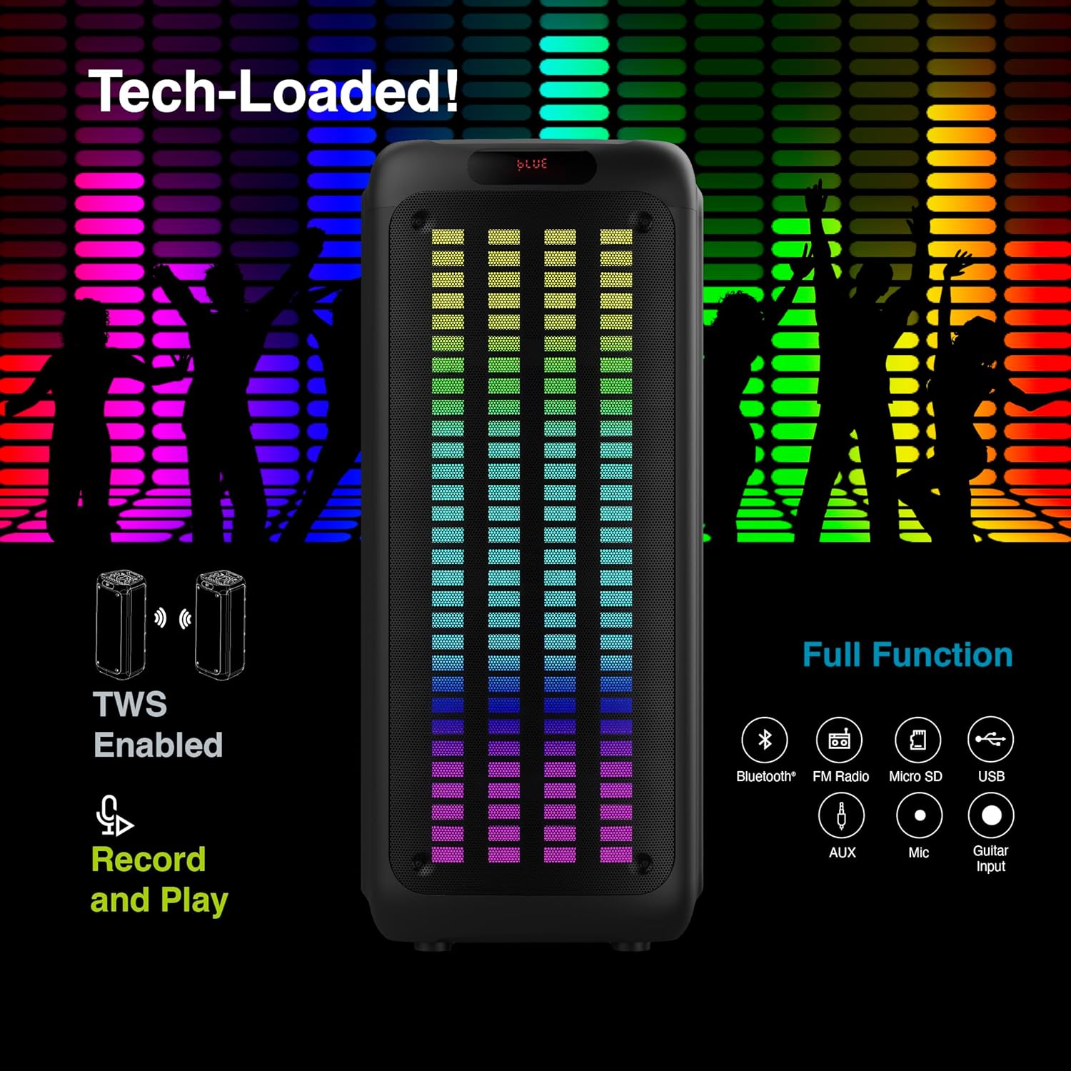 FINGERS RollingParties-110 Bluetooth Trolley Speaker