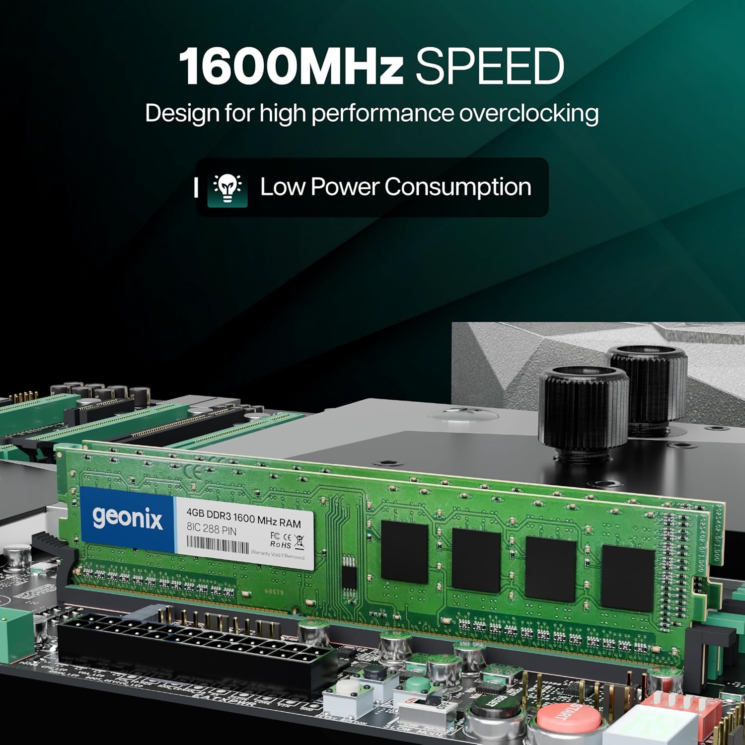 Geonix 4GB DDR3 Desktop RAM 8IC 1600 Mhz