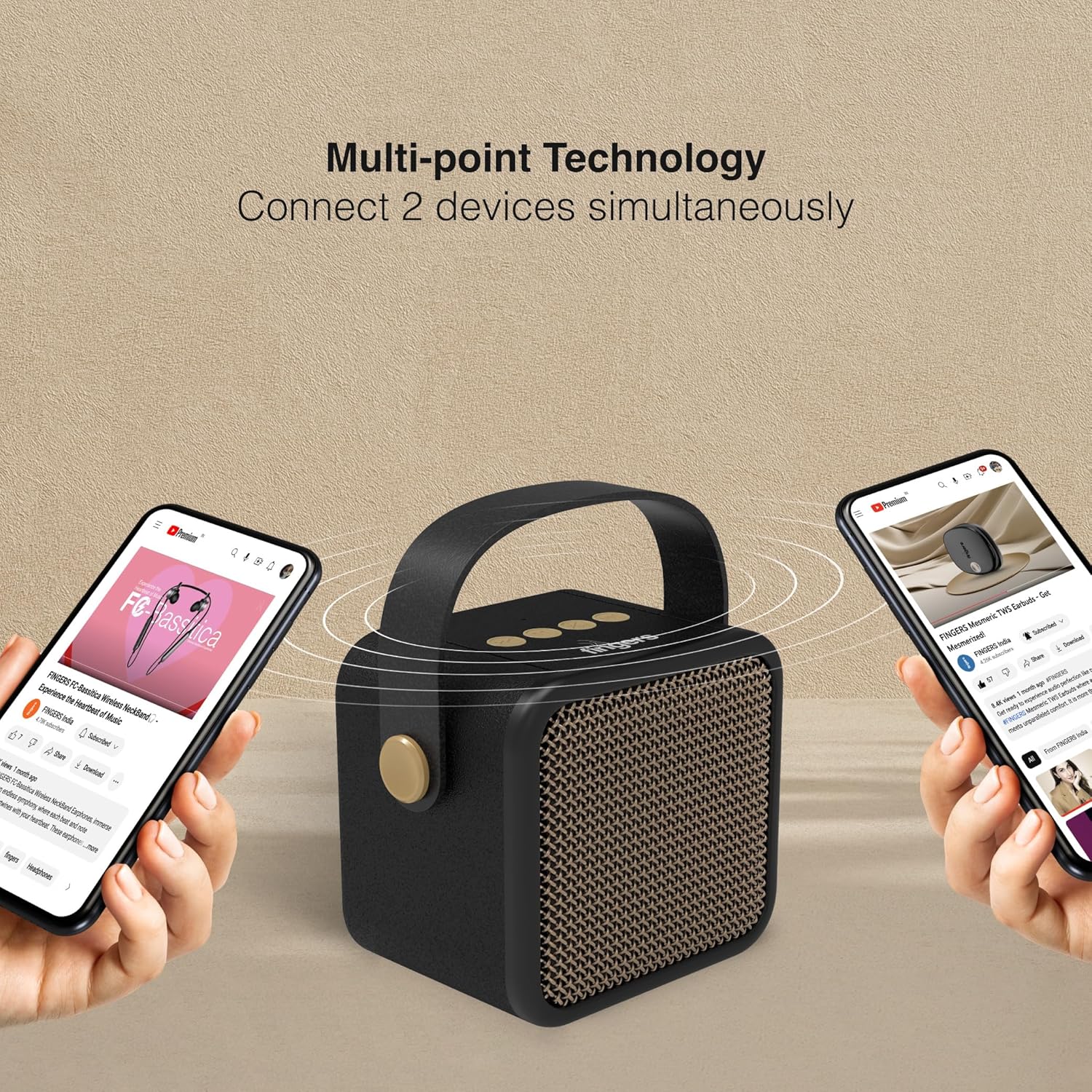 FINGERS SoundKing Portable Speaker with Magnificent Sound & Bold bass