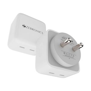ZEBRONICS MA101B, 35 Watts, Dual Type C Charger