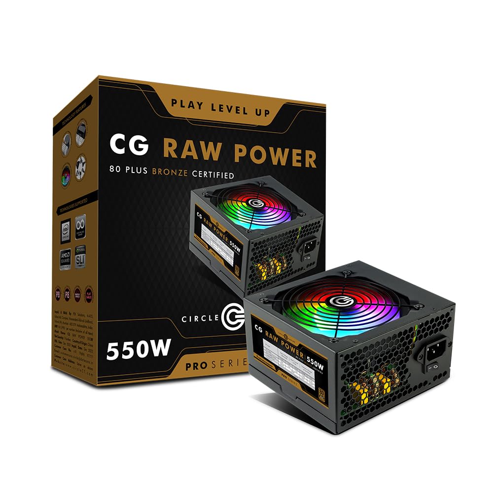 Circle CG RAW Power 550 WATTS Gaming Power Supply