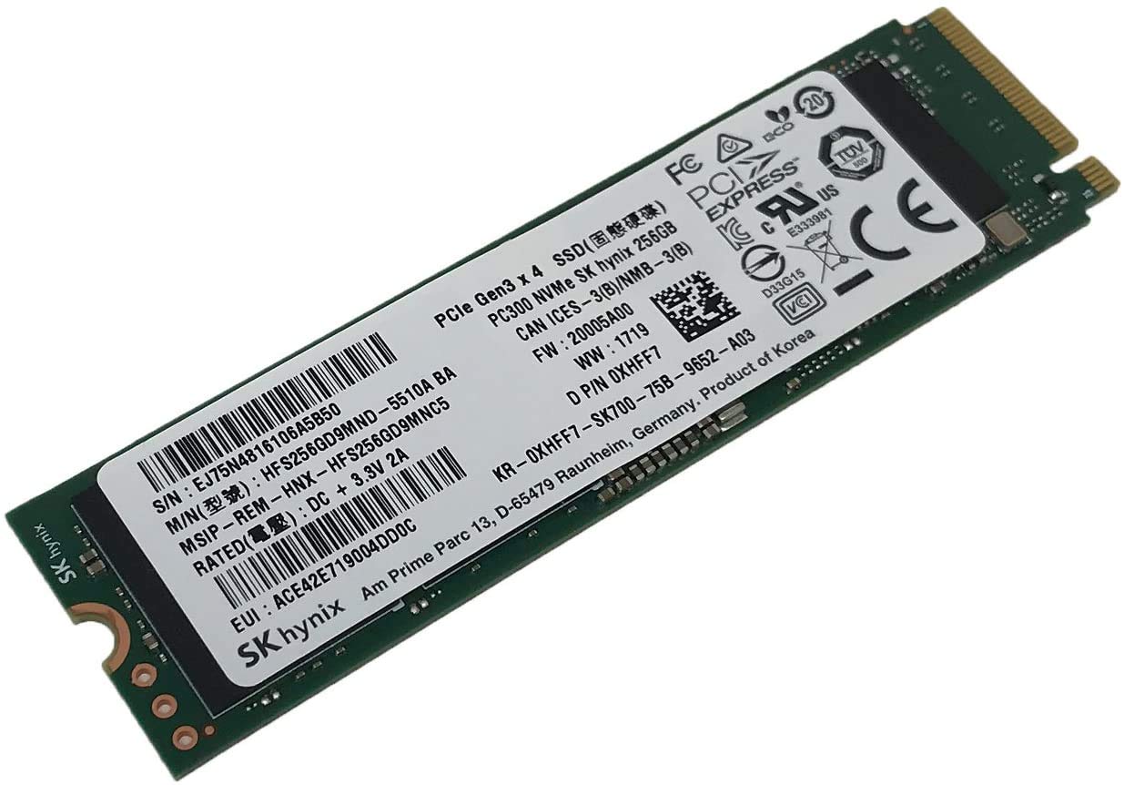 SK Hynix 256GB M.2 SSD (Solid State Drive) NVMe PCIe Model: HFS256GD9MND-5510A BA - OEM (Pullout)