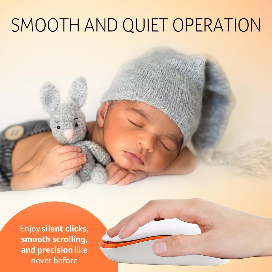 Acer Wireless Mouse (White/Orange)